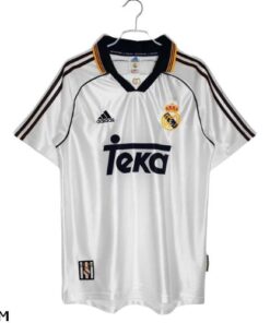 Áo Thun Thể Thao Tay Ngắn In Logo Real Madrid 1998